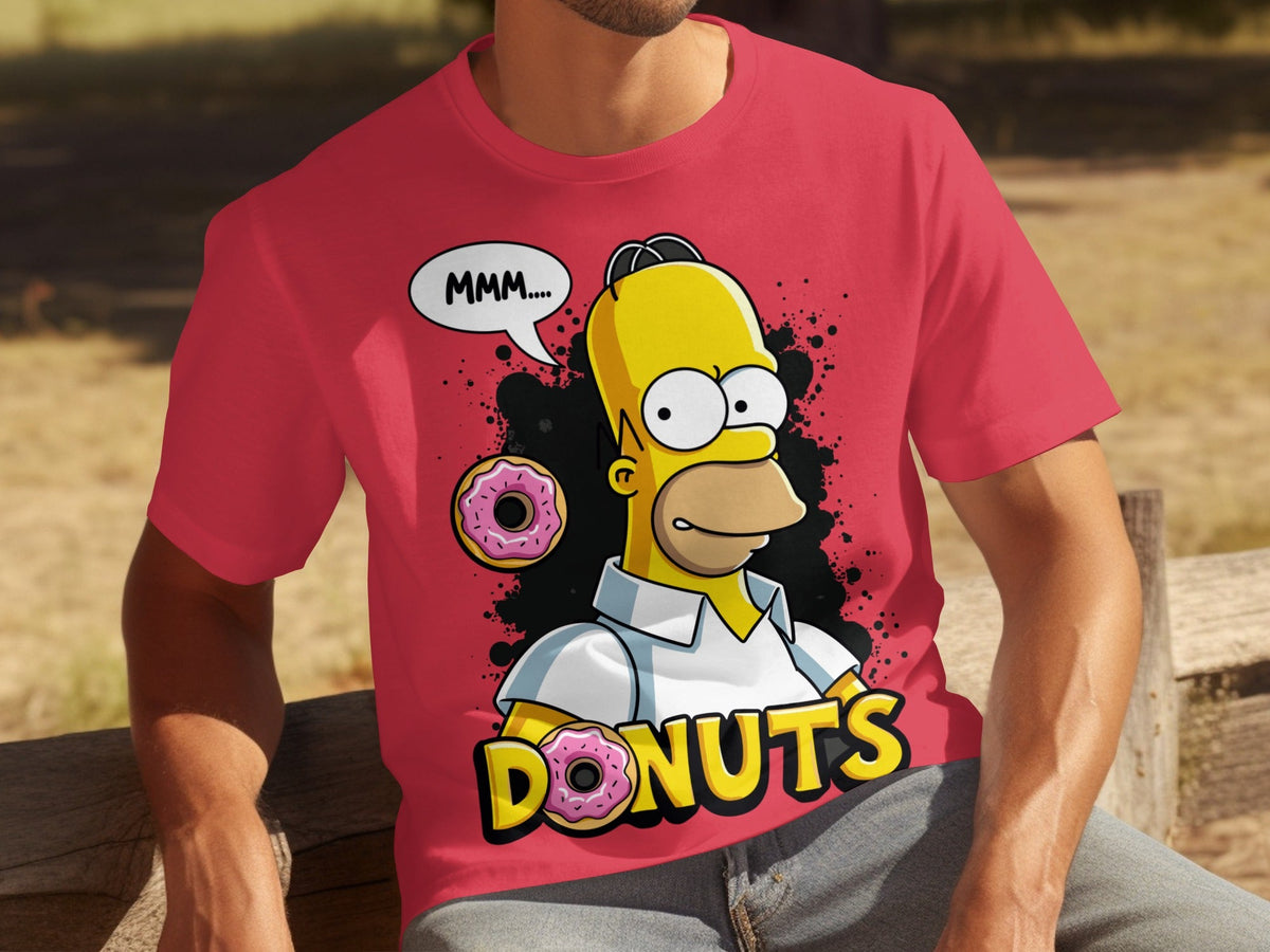 Homer Simpson MMM Donuts Design for Cartoon Lovers T-Shirts