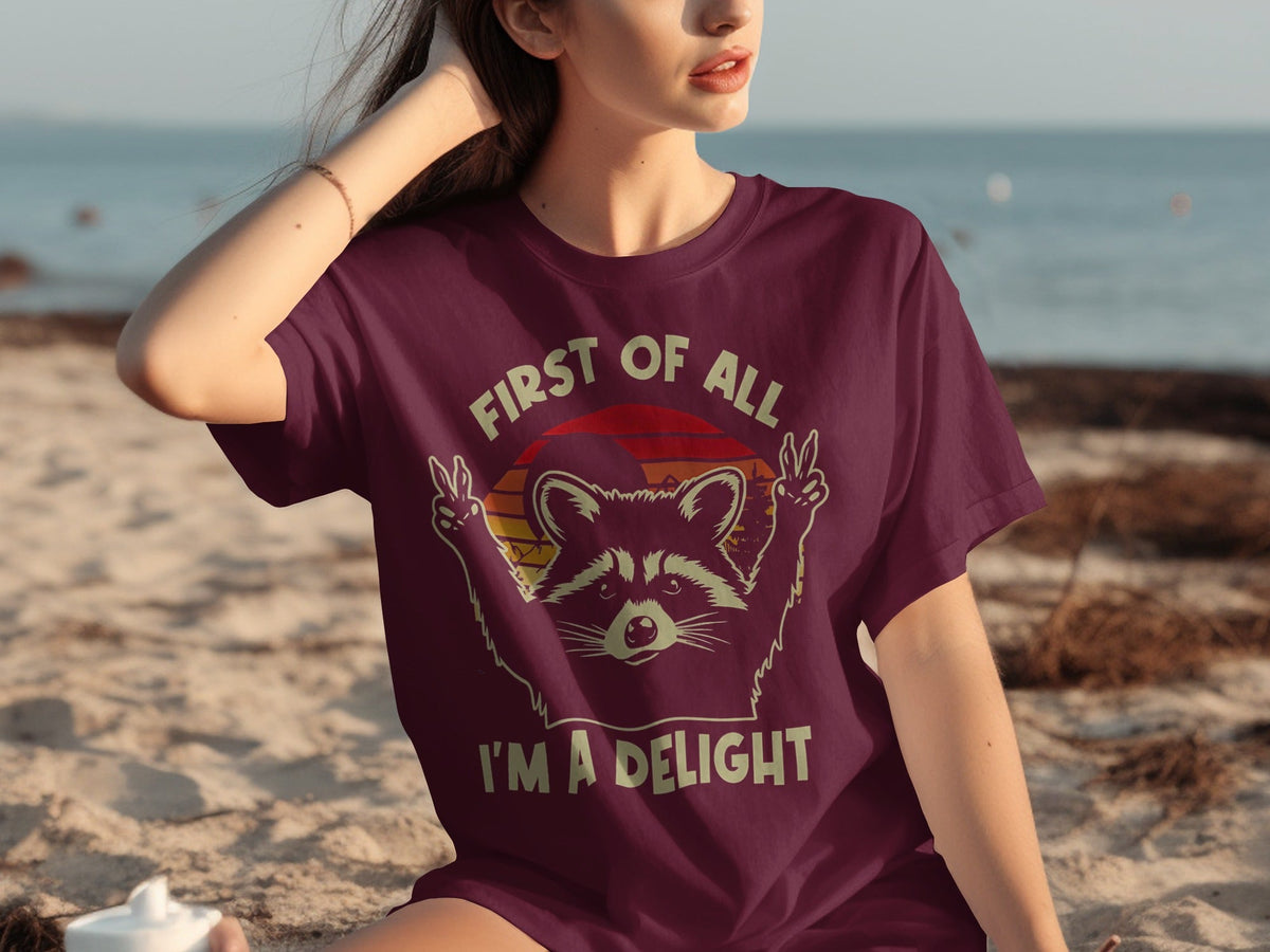 First Of All Im A Delight Vintage Raccoon Art T-Shirts product image 26