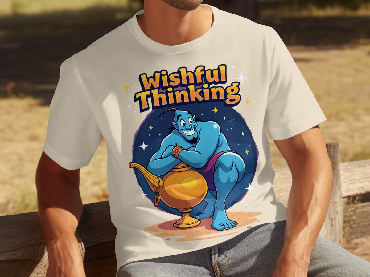 Wishful Thinking Genie And Lamp Cartoon Graphic T-Shirts