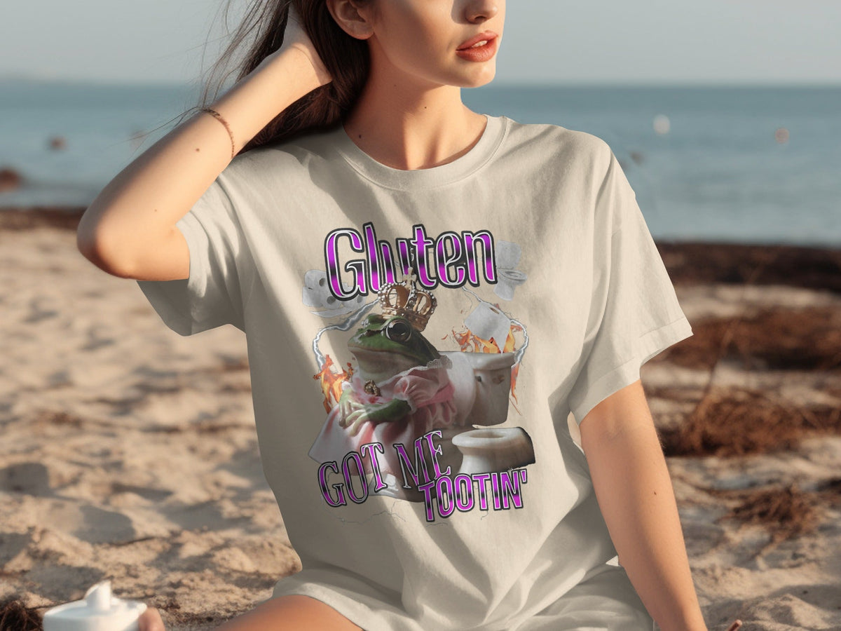 Gluten Got Me Tootin' Frog with Crown Bathroom Humor product image 17