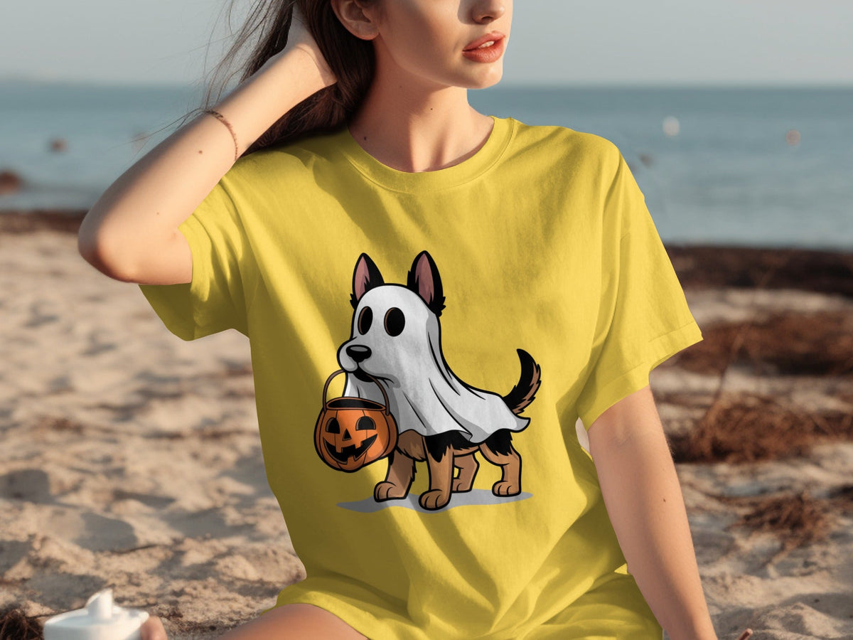 Halloween Dog Ghost Pumpkin Treat Cute Pet Cartoon T-Shirts