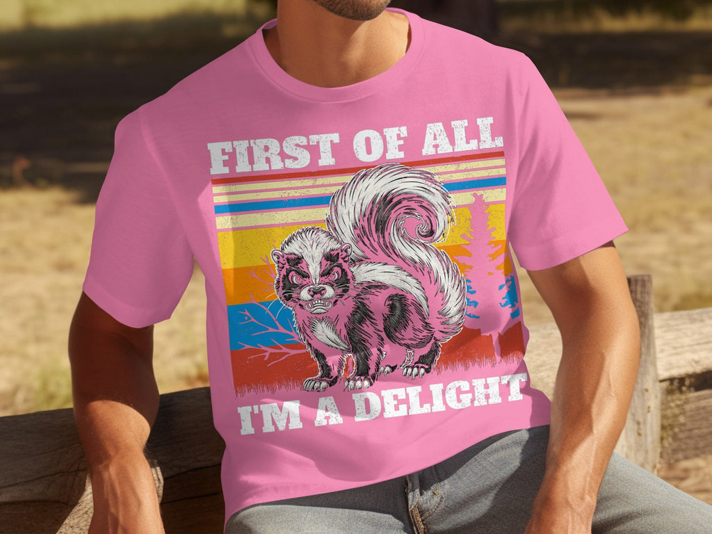 First of All Im A Delight Angry Skunk Vintage Style T-Shirts product image 3