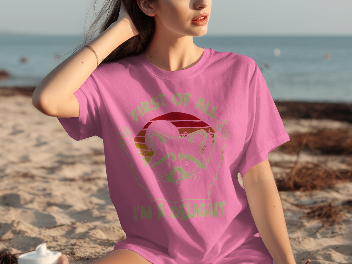 First Of All Im A Delight Vintage Raccoon Art T-Shirts product image 19
