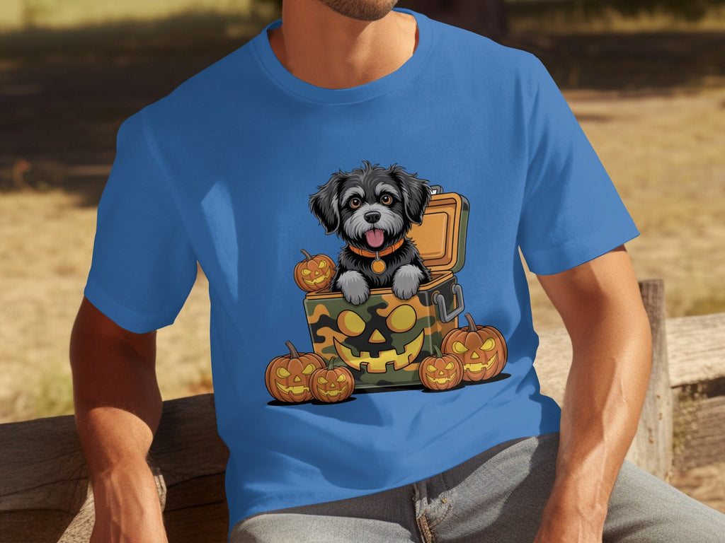 Cute Dog In a Pumpkin Container Halloween Season T-Shirts