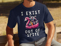 Funny Raccoon Flamingo Float I Exist Out Of Spite T-Shirts