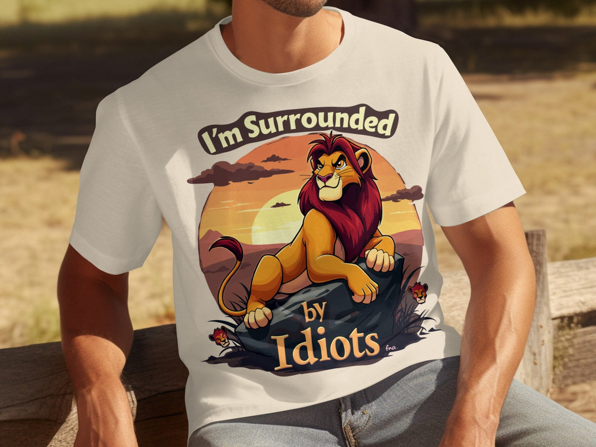 Im Surrounded By Idiots Angry Lion Sunset Artwork T-Shirts product image 22