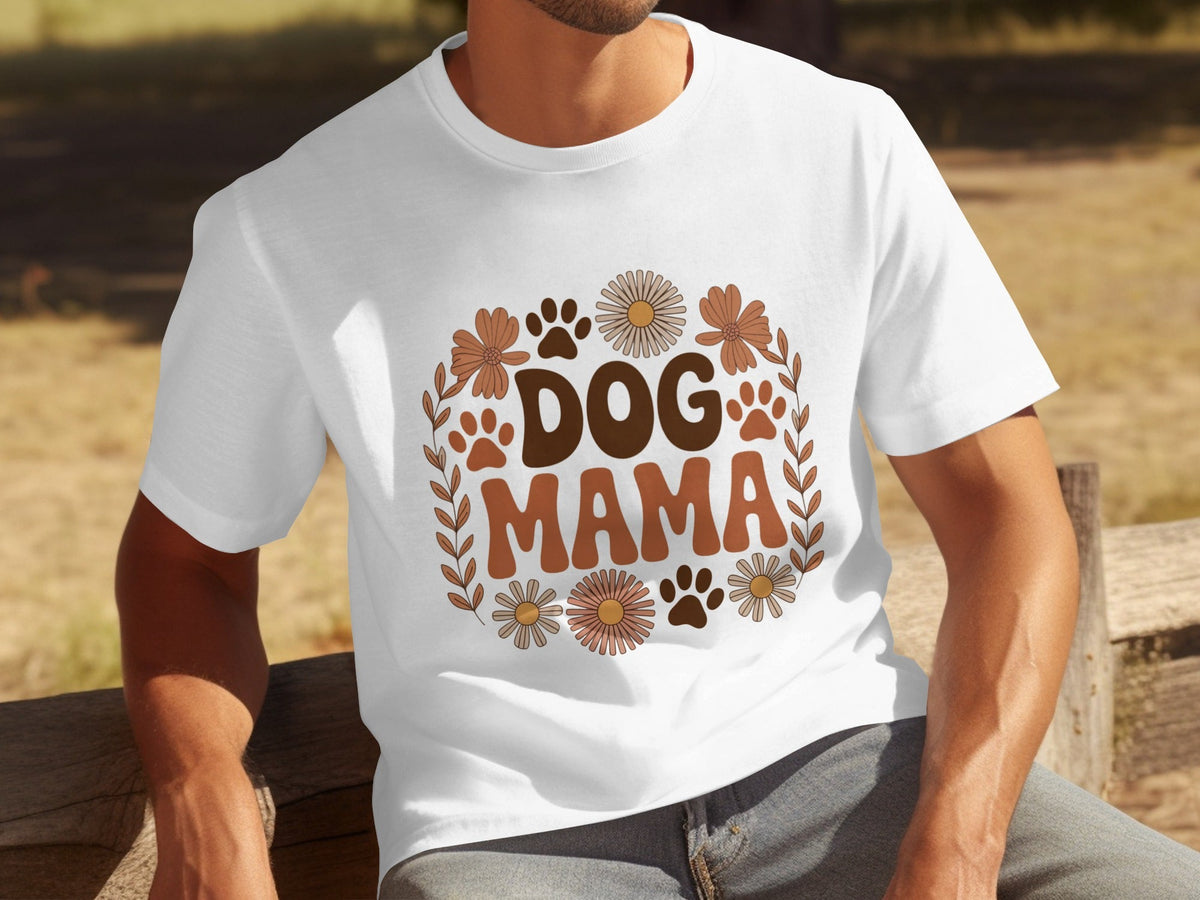 Dog Mama Floral Design Great Gift Idea for Her T-Shirts