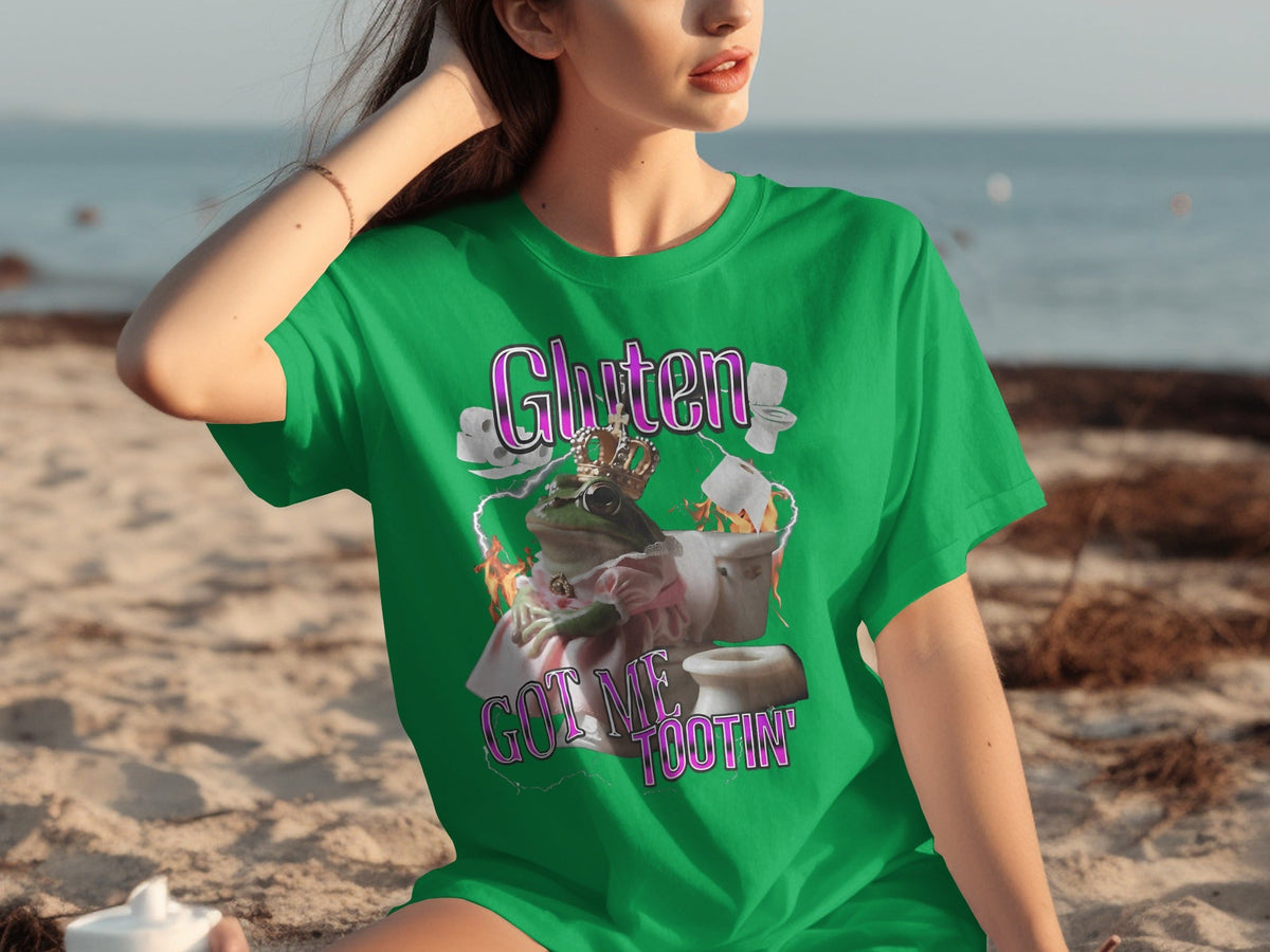 Gluten Got Me Tootin' Frog with Crown Bathroom Humor product image 21