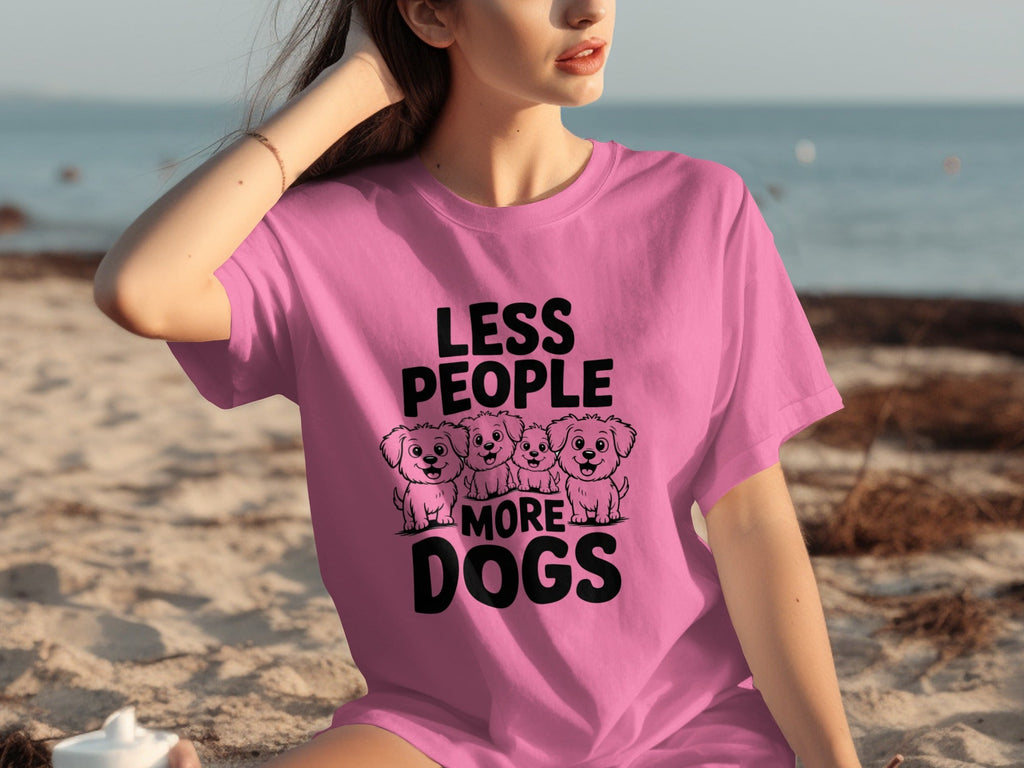 Less People More Dogs with Four Cute T-Shirts product image 3