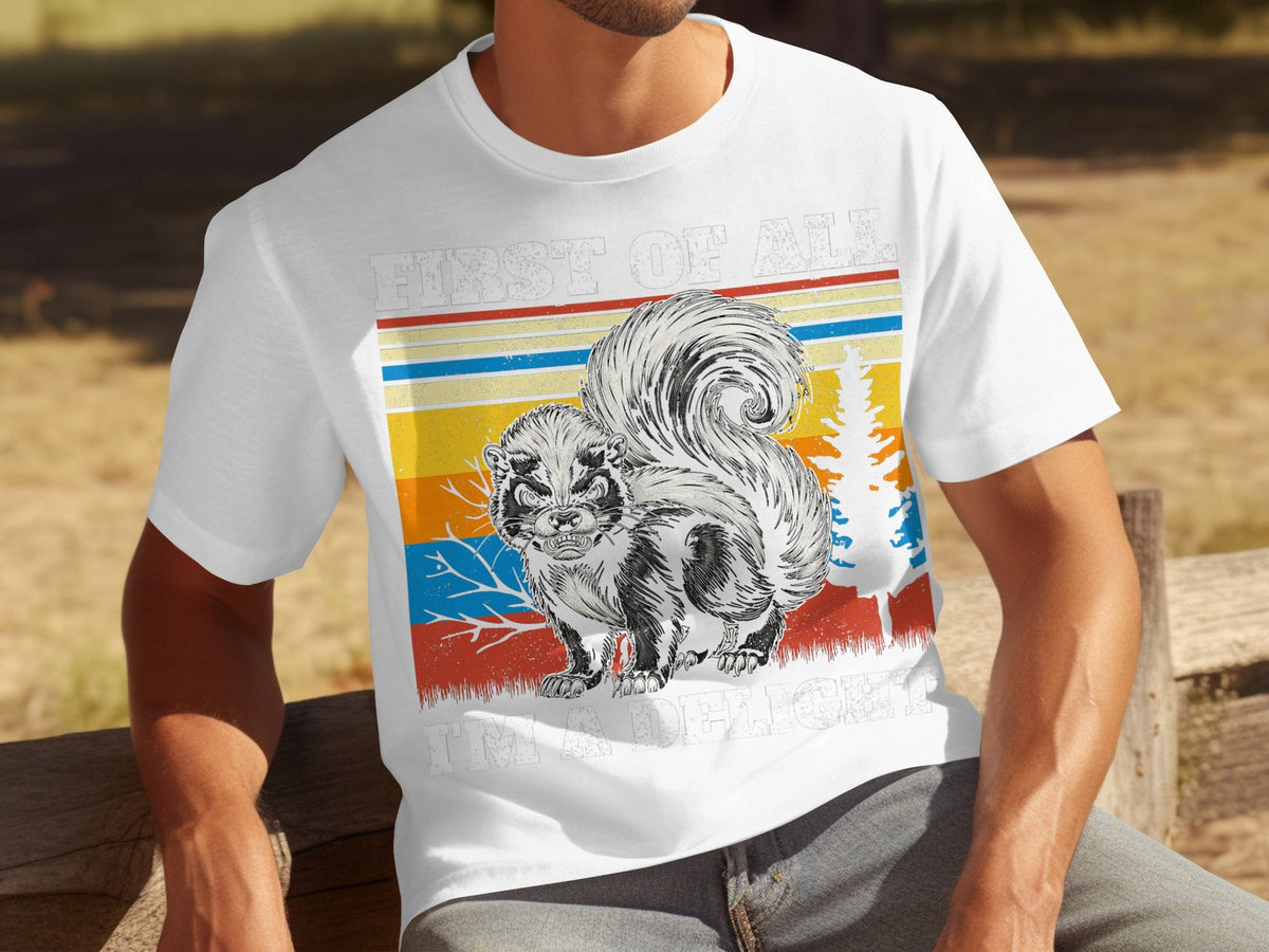 First of All Im A Delight Angry Skunk Vintage Style T-Shirts product image 14