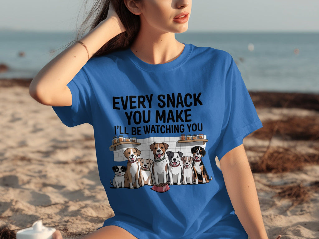 Every Snack You Make I will Be Watching You Funny Dogs T-Shirts