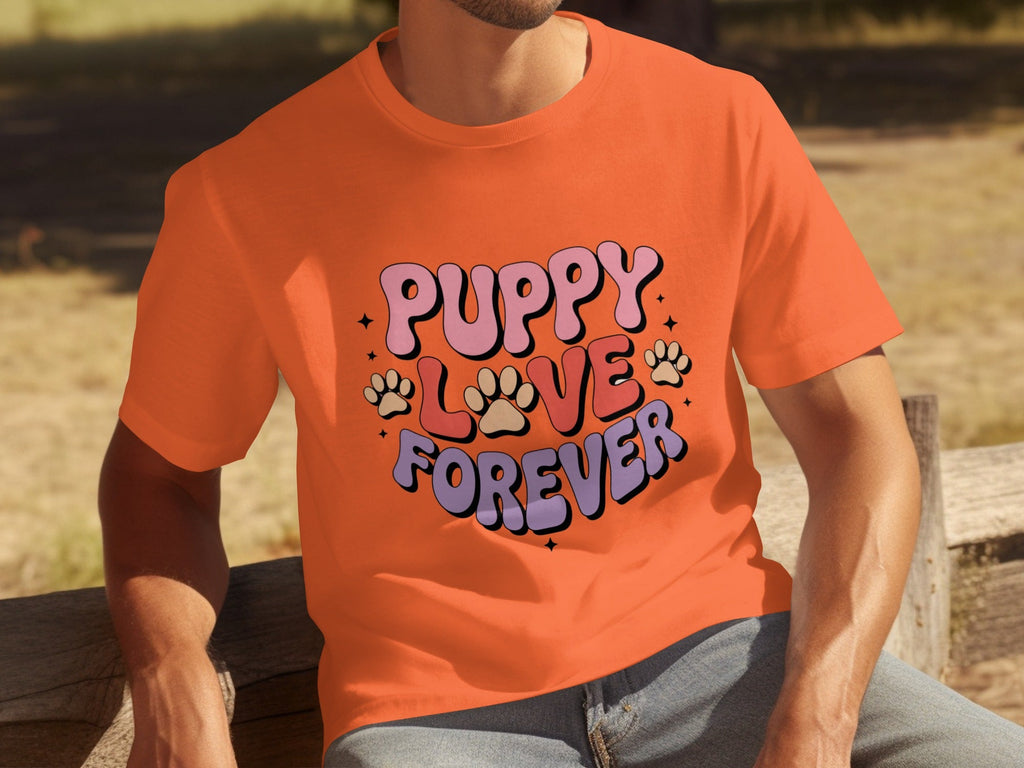 Puppy Love Forever Retro Style Graphic Design T-Shirts