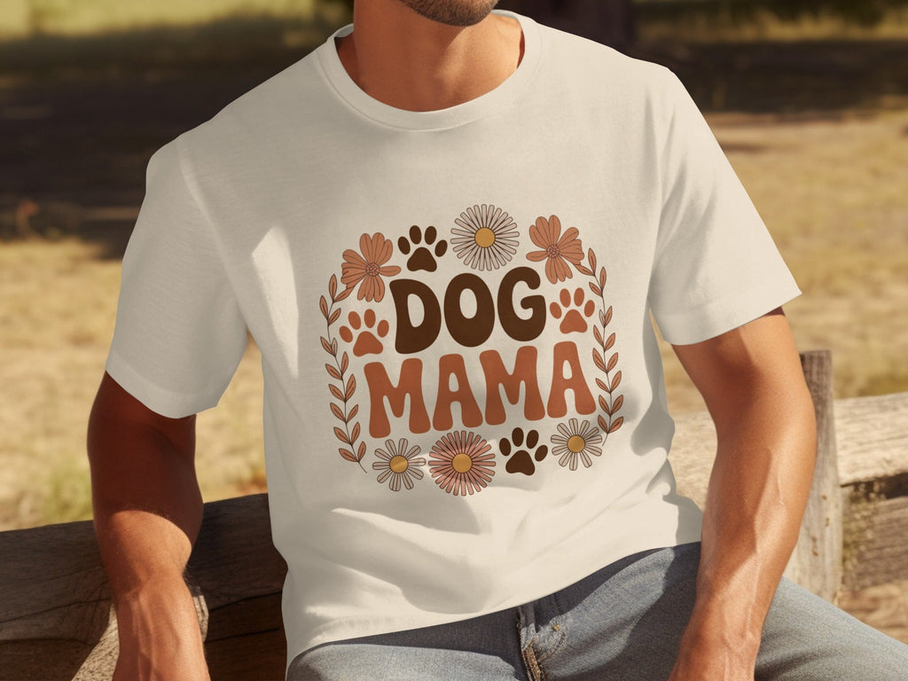 Dog Mama Floral Design Great Gift Idea for Her T-Shirts