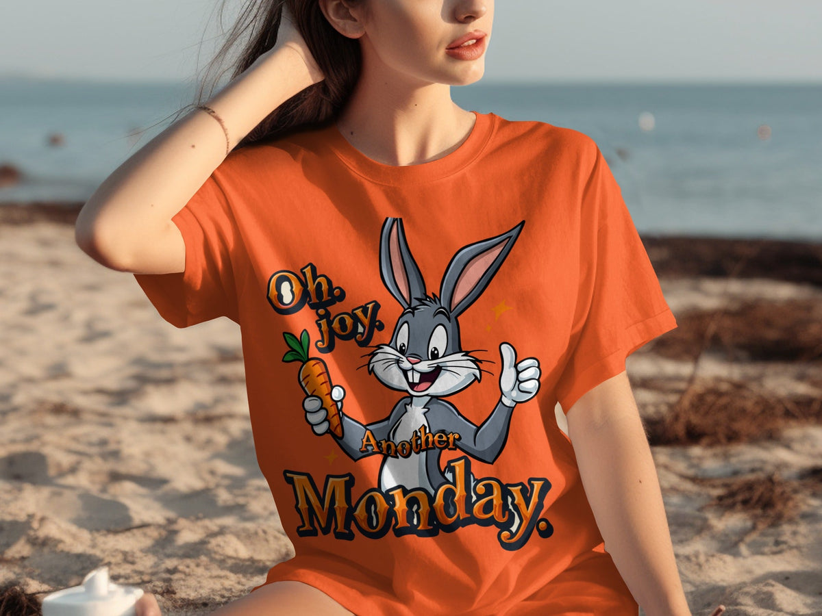 Oh Joy Another Monday Funny Bunny Graphic Design T-Shirts product image 4