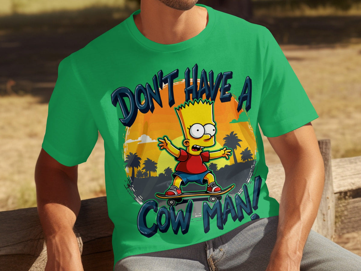 Bart Simpson Don't Have A Cow Man Skateboarding T-Shirts product image 20