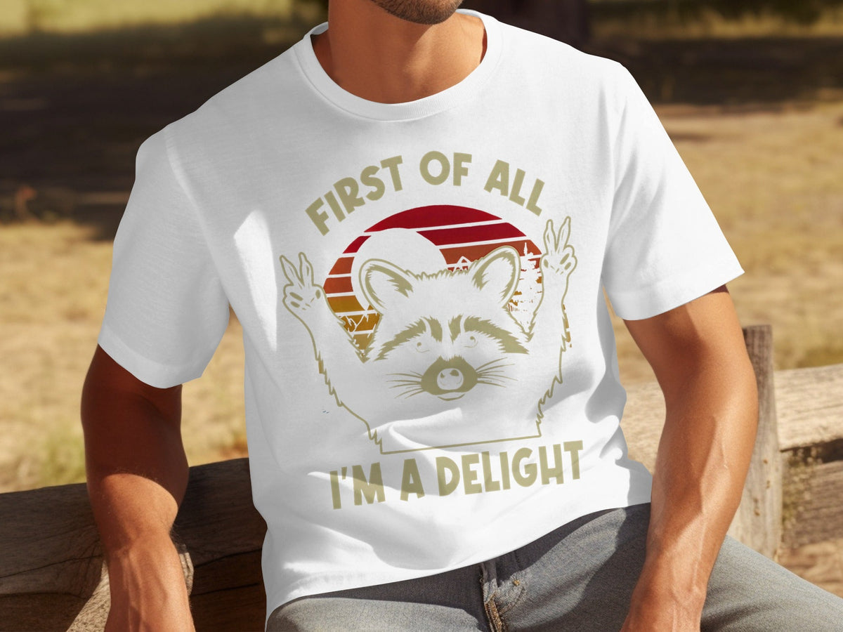 First Of All Im A Delight Vintage Raccoon Art T-Shirts product image 14