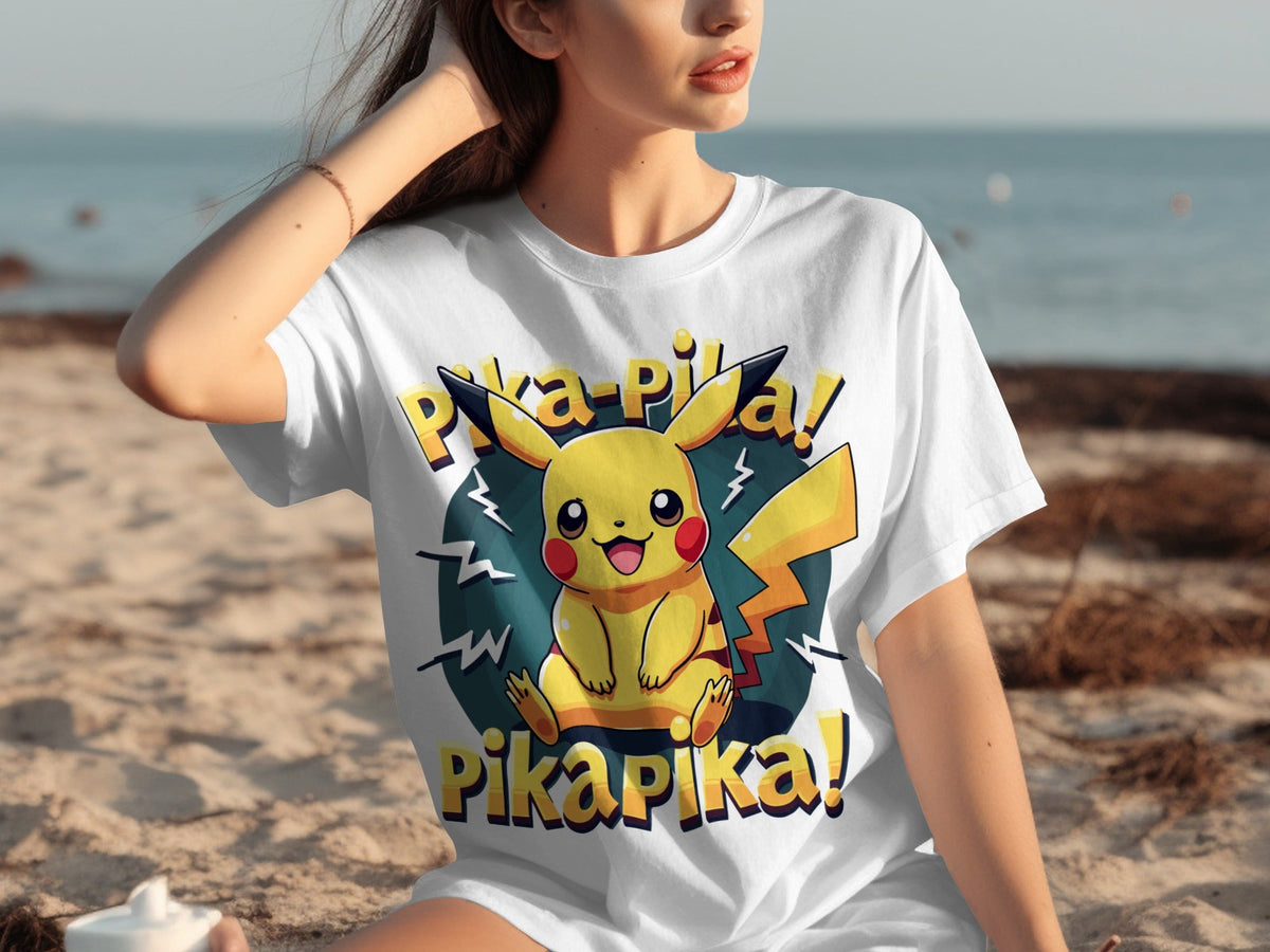 Pika-Pika Energetic Pikachu Design Perfect For Pokemon Fans T-Shirts