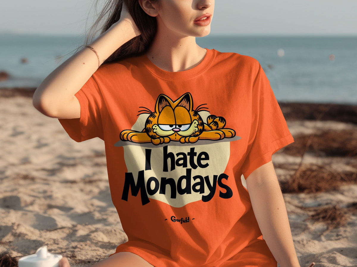 I Hate Mondays Garfield On Top Design Funny T-Shirts product image 4