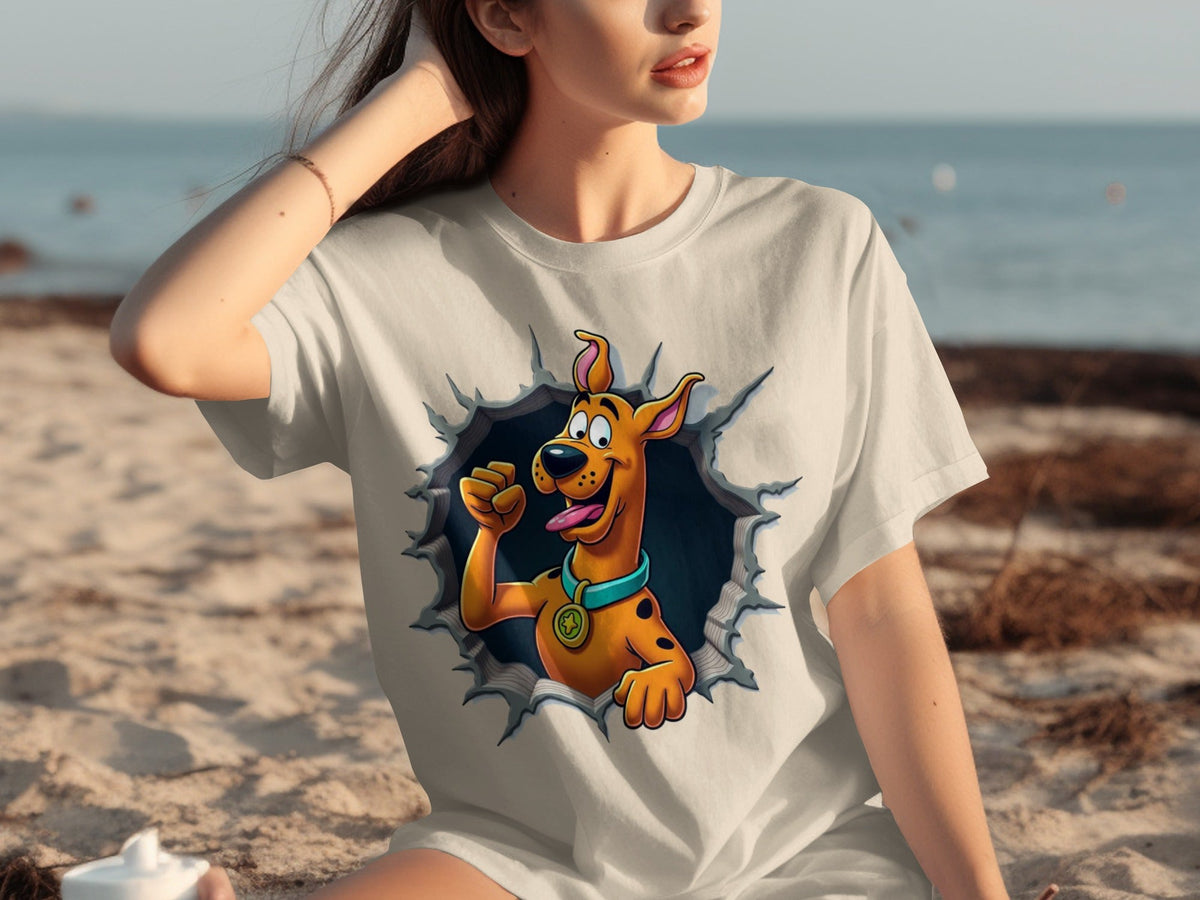 Scooby-Doo Cartoon Funny Dog Character Ripping T-Shirts