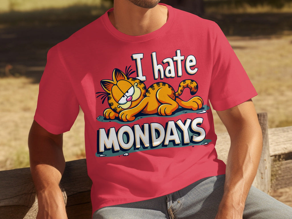 I Hate Mondays Garfield Graphic Novelty Style T-Shirts