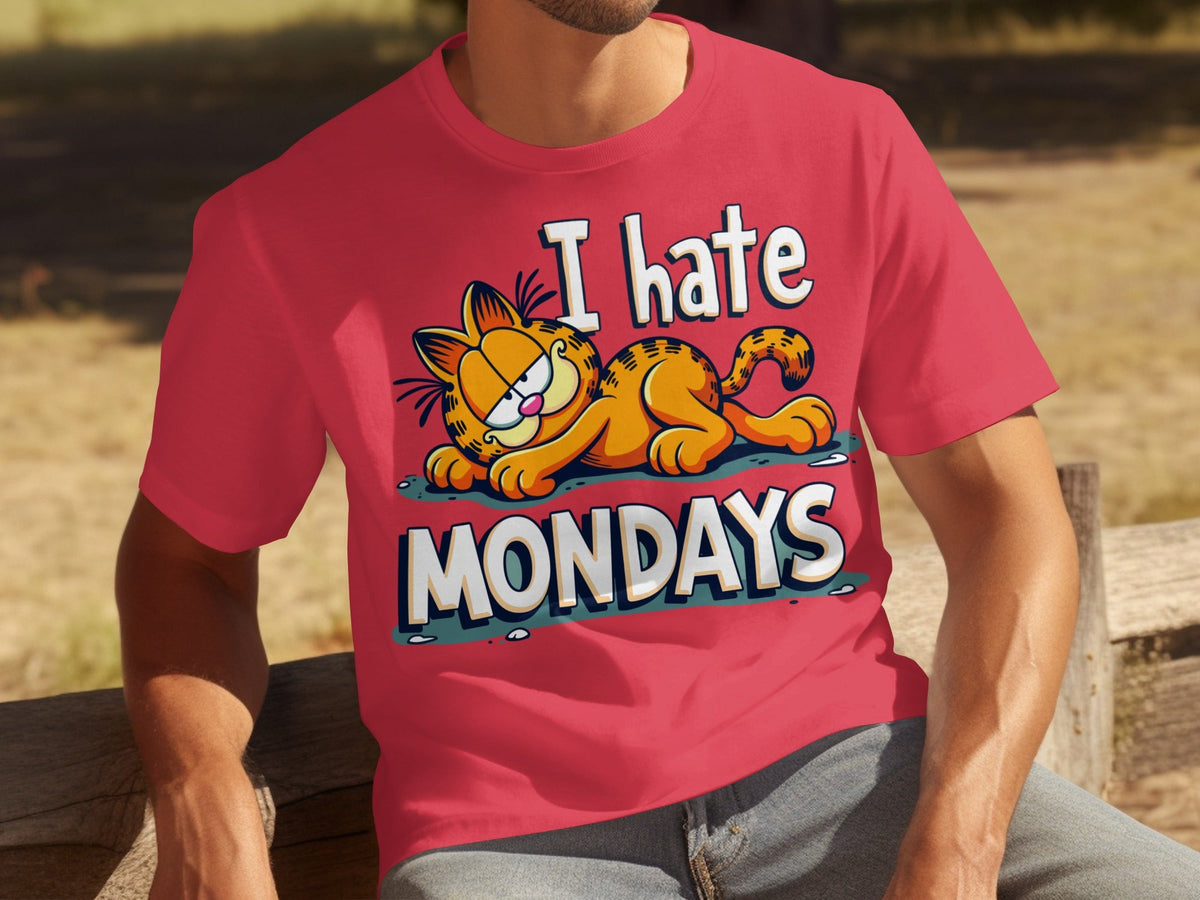 I Hate Mondays Garfield Graphic Novelty Style T-Shirts
