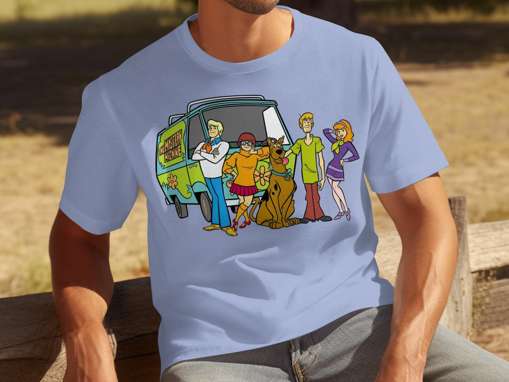 Scooby Doo Team Together In Front of Mystery Machine T-Shirts