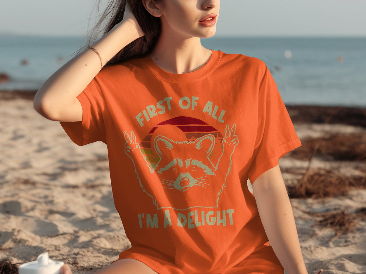 First Of All Im A Delight Vintage Raccoon Art T-Shirts product image 20