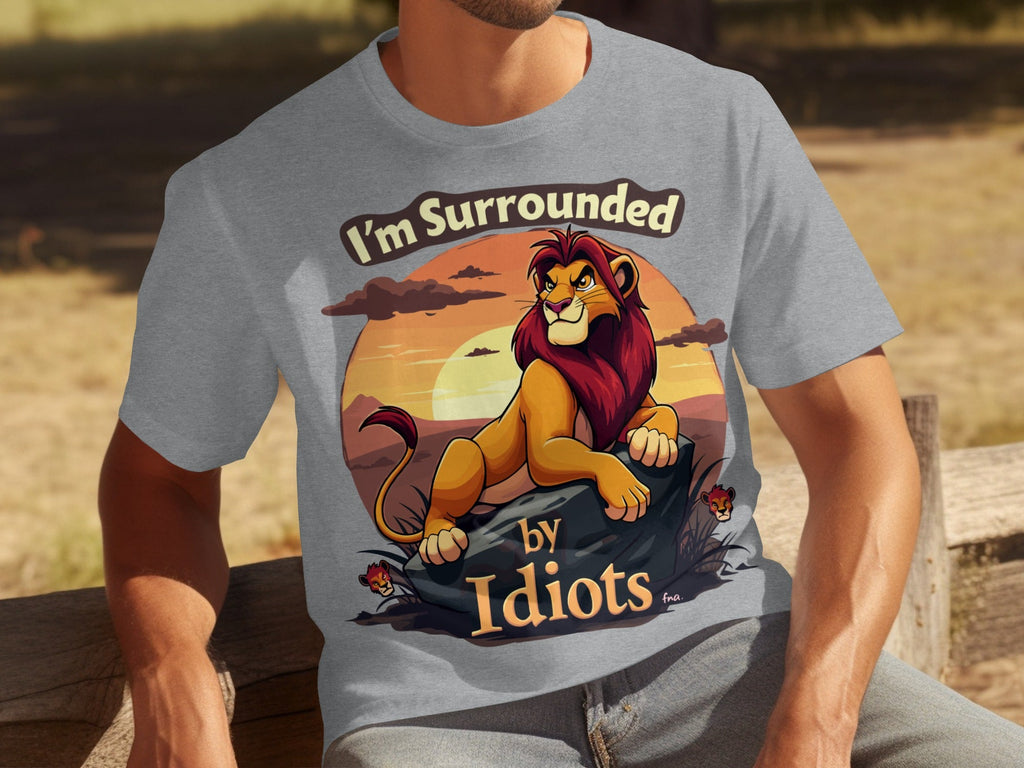 Im Surrounded By Idiots Angry Lion Sunset Artwork T-Shirts product image 30
