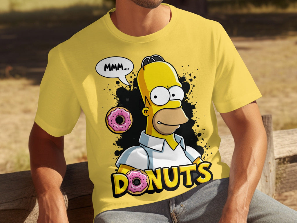 Homer Simpson MMM Donuts Design for Cartoon Lovers T-Shirts