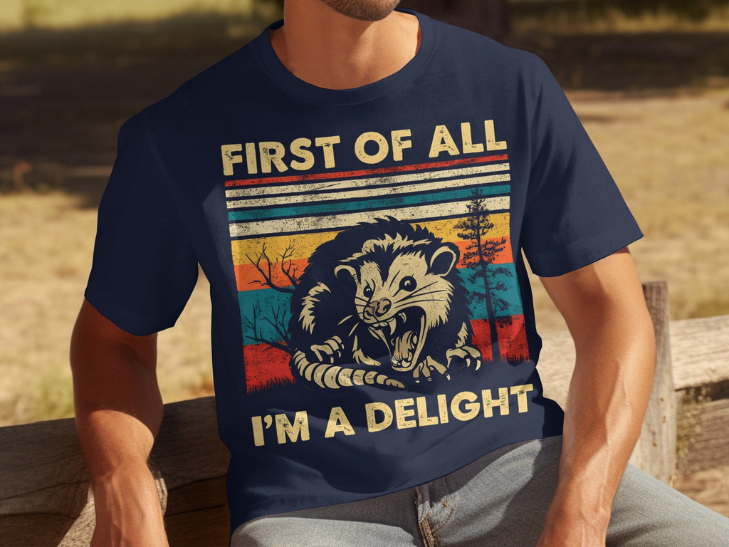 First of All I'm a Delight Retro Graphic Design T-Shirts product image 9