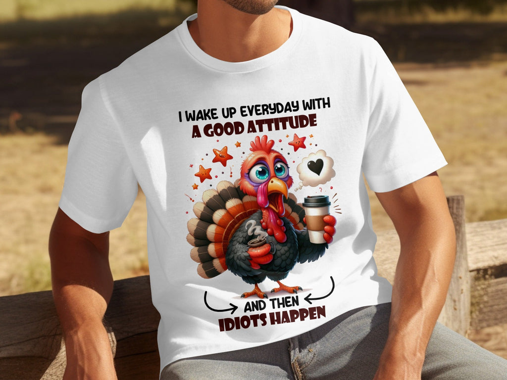 Good Attitude Turkey Humor Graphic Trendy Design T-Shirts