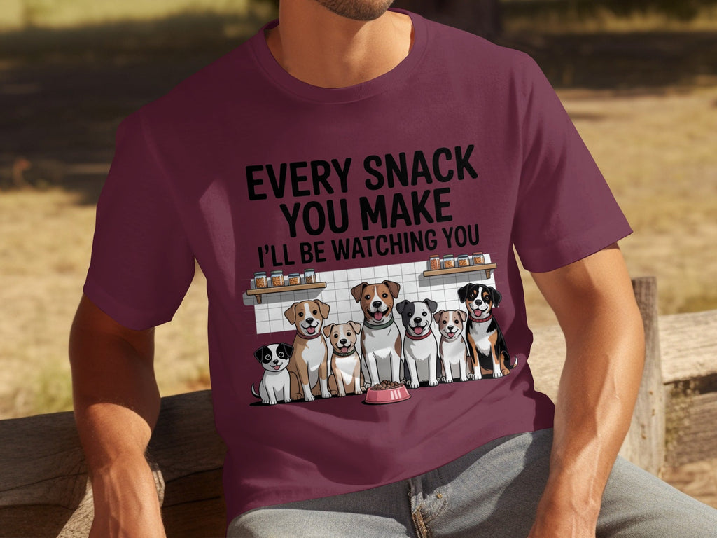 Every Snack You Make I will Be Watching You Funny Dogs T-Shirts