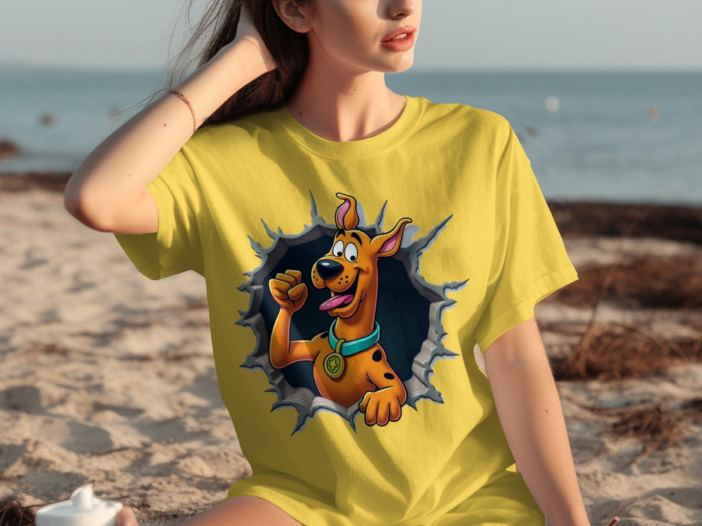Scooby-Doo Cartoon Funny Dog Character Ripping T-Shirts