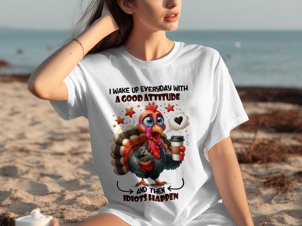Good Attitude Turkey Humor Graphic Trendy Design T-Shirts