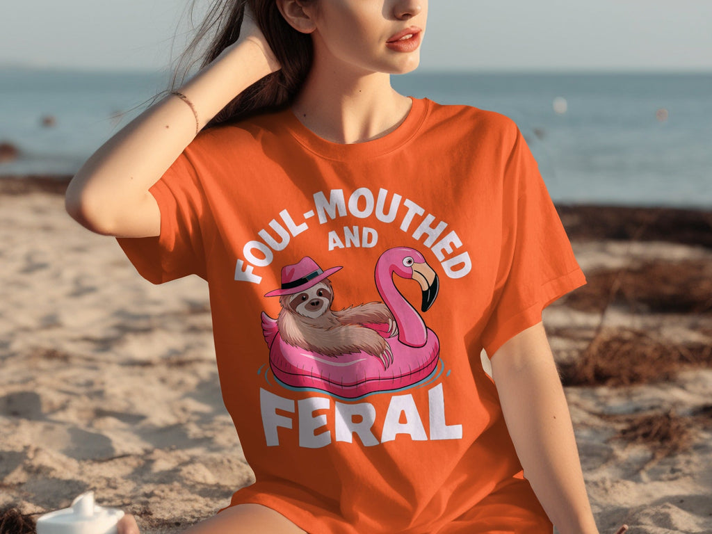 Foul-Mouthed AND Feral Sloth in Flamingo Float T-Shirts product image 20