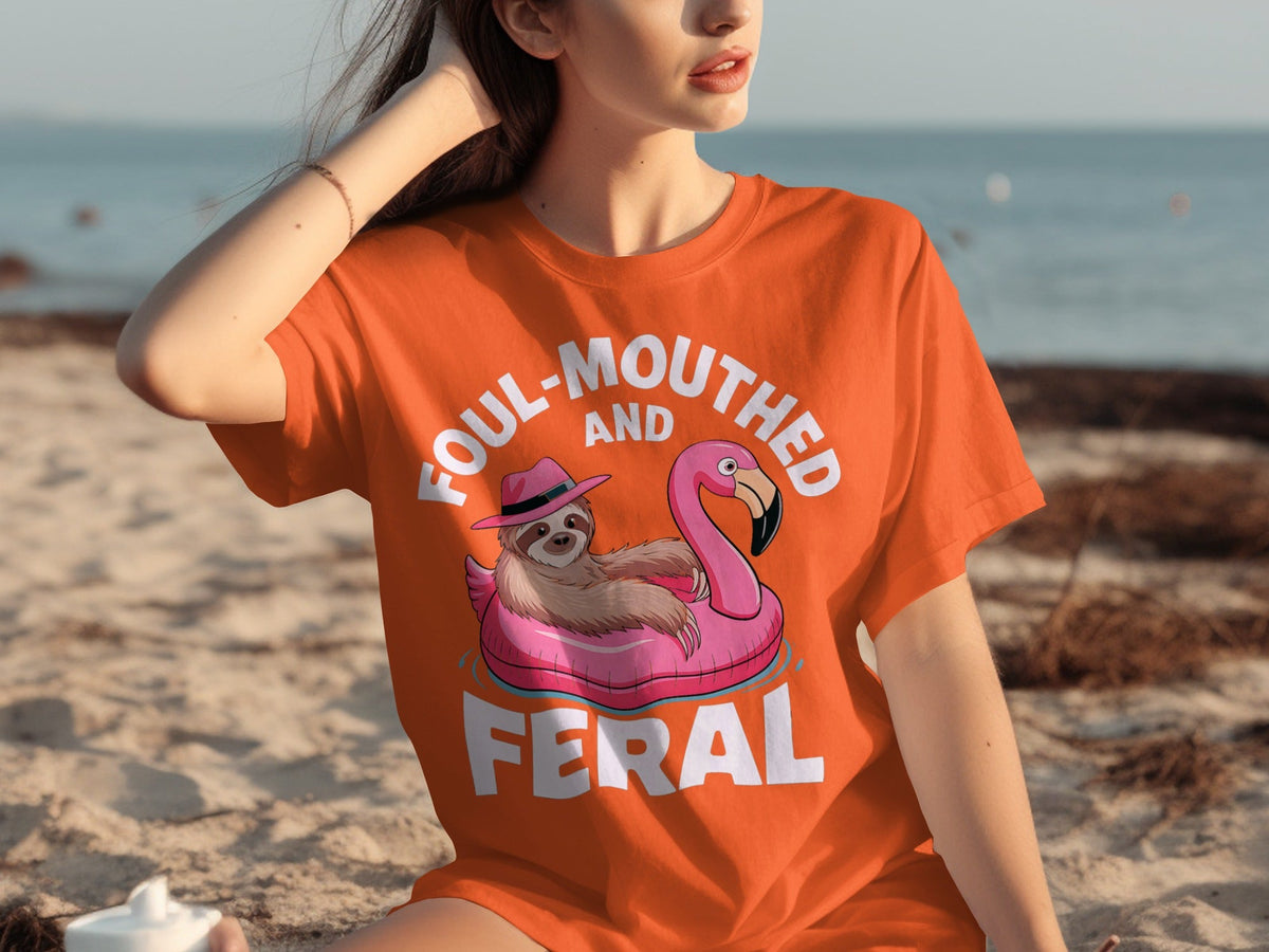 Foul-Mouthed AND Feral Sloth in Flamingo Float T-Shirts product image 20