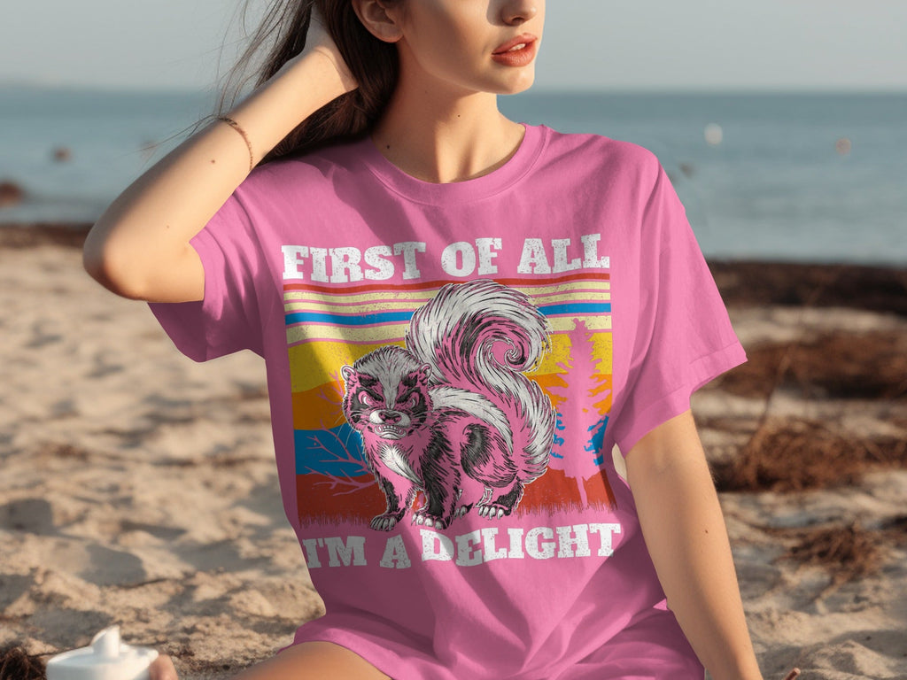 First of All Im A Delight Angry Skunk Vintage Style T-Shirts product image 19