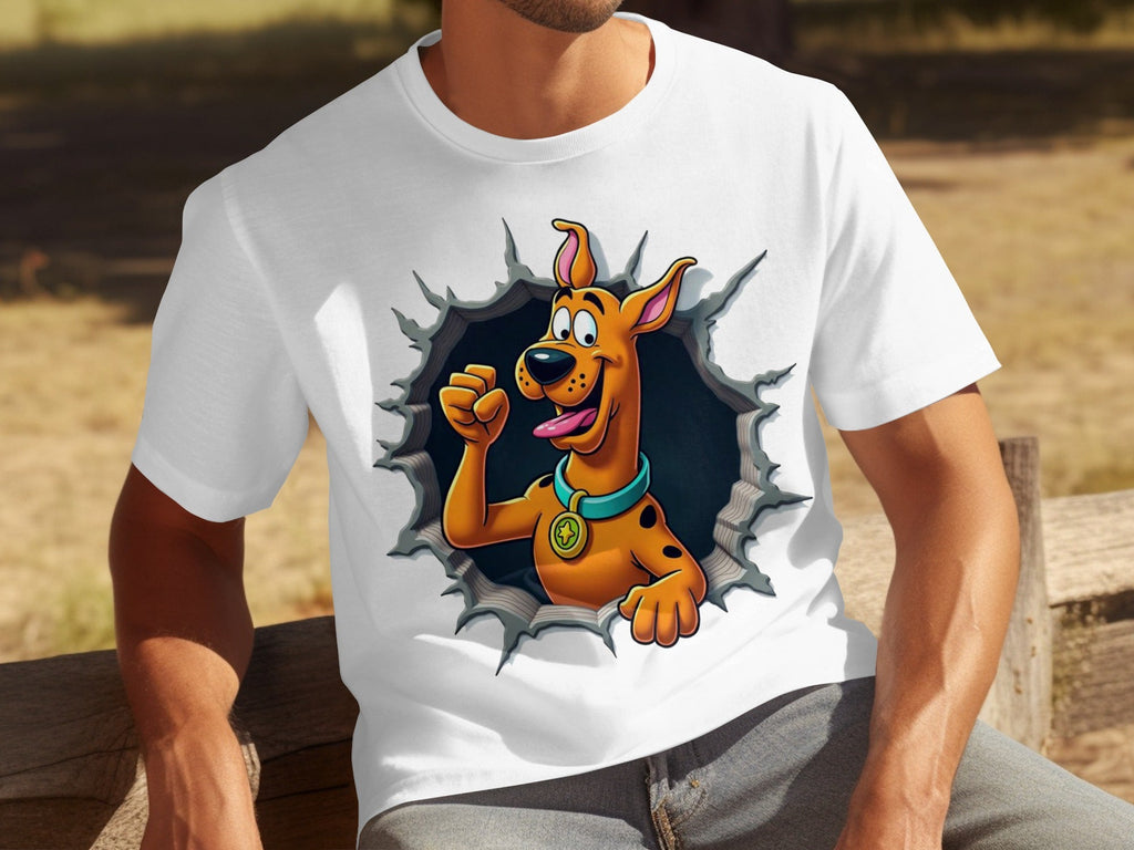 Scooby-Doo Cartoon Funny Dog Character Ripping T-Shirts