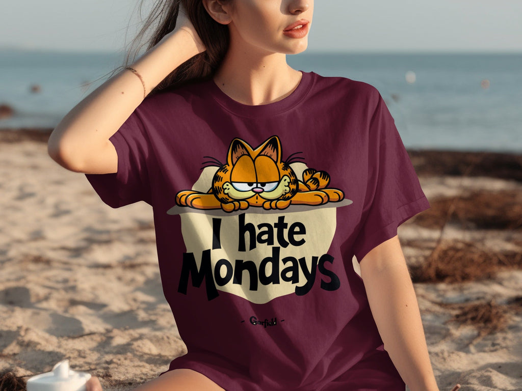 I Hate Mondays Garfield On Top Design Funny T-Shirts product image 11