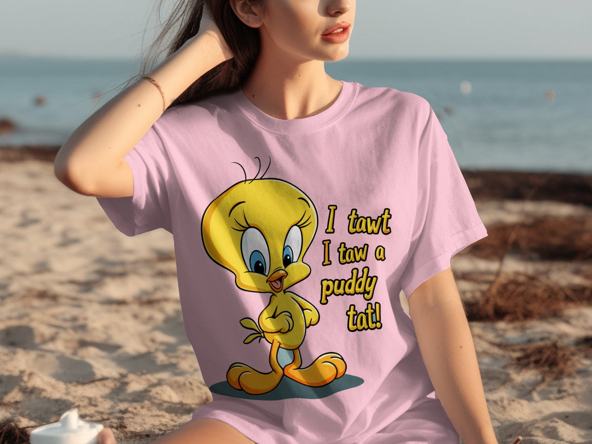 I Tawt I Taw A Puddy Tat Tweety Bird Cartoon T-Shirts