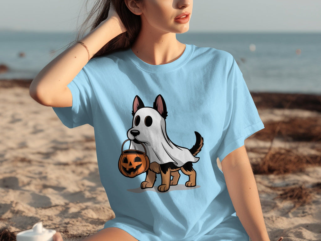 Halloween Dog Ghost Pumpkin Treat Cute Pet Cartoon T-Shirts