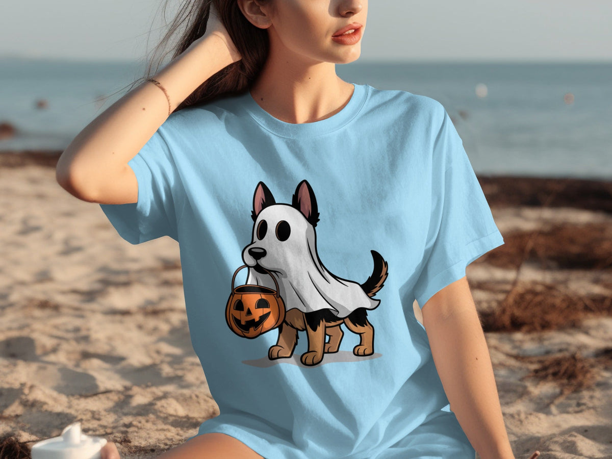 Halloween Dog Ghost Pumpkin Treat Cute Pet Cartoon T-Shirts