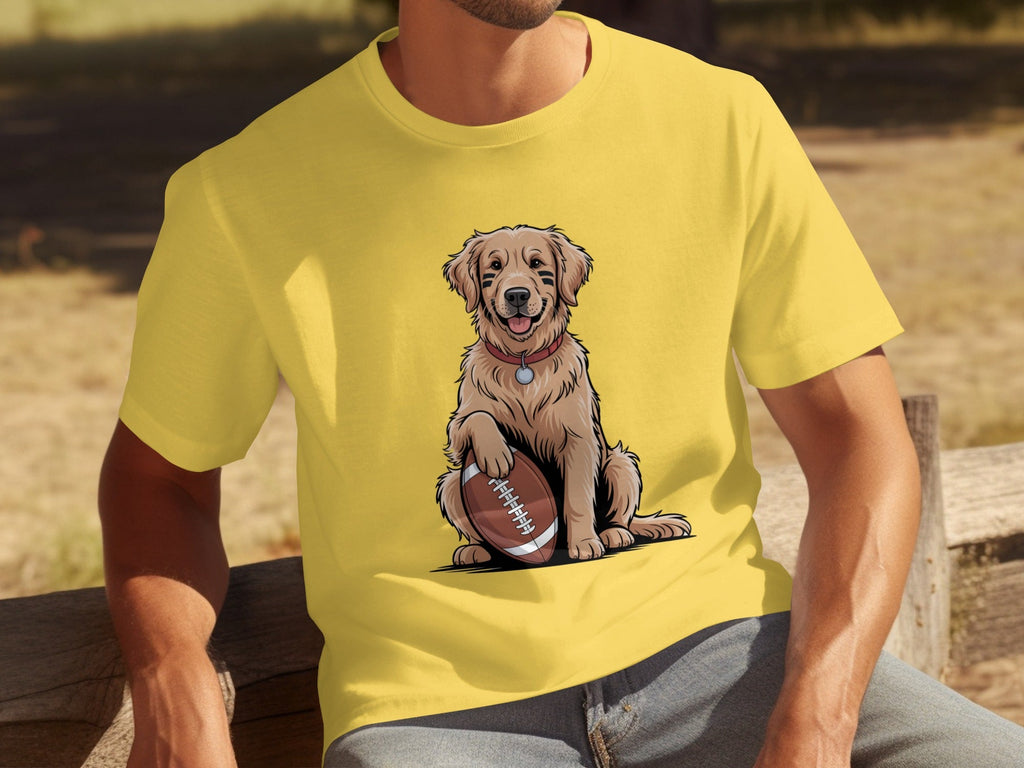 Golden Retriever Ready for Football Season T-Shirts