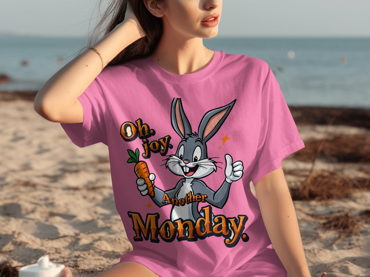 Oh Joy Another Monday Funny Bunny Graphic Design T-Shirts product image 3