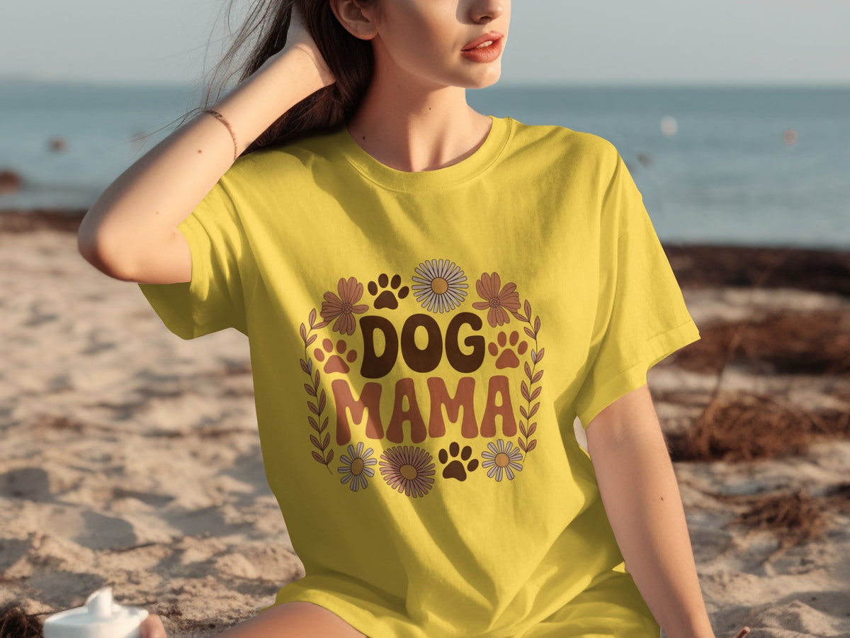 Dog Mama Floral Design Great Gift Idea for Her T-Shirts