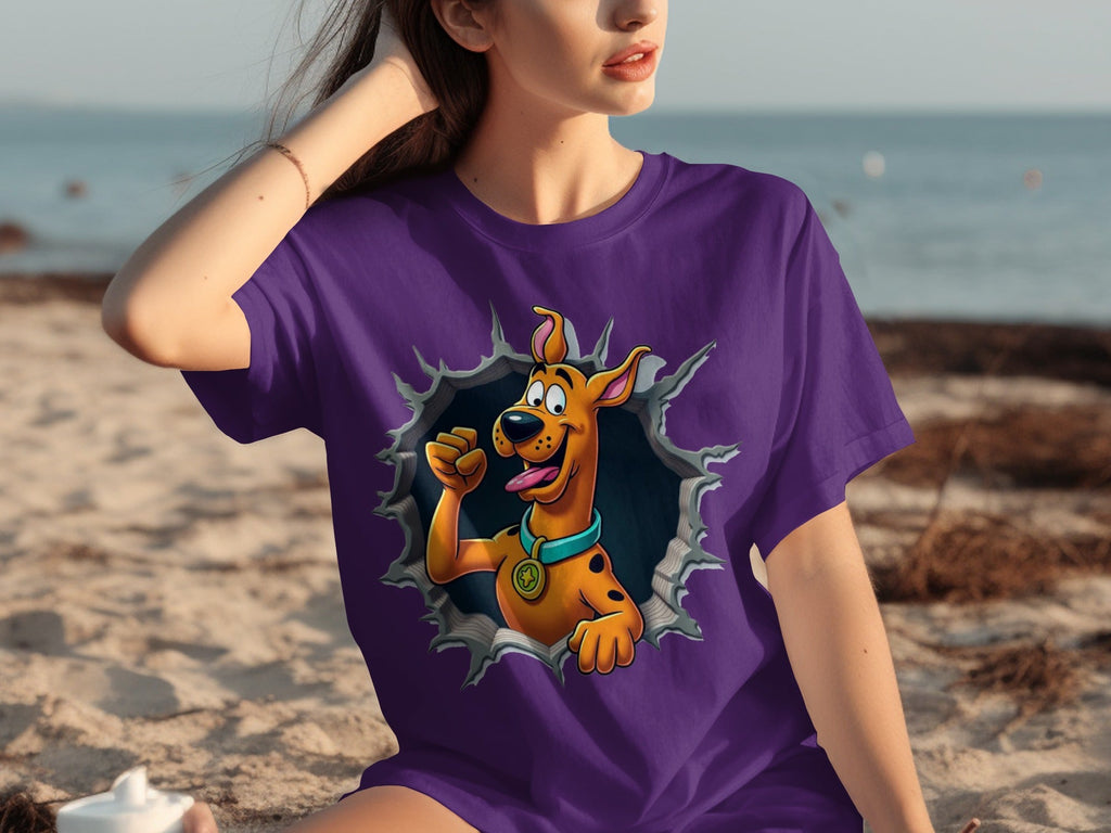 Scooby-Doo Cartoon Funny Dog Character Ripping T-Shirts