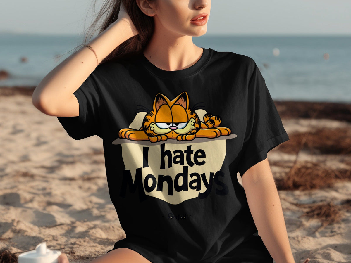 I Hate Mondays Garfield On Top Design Funny T-Shirts product image 15