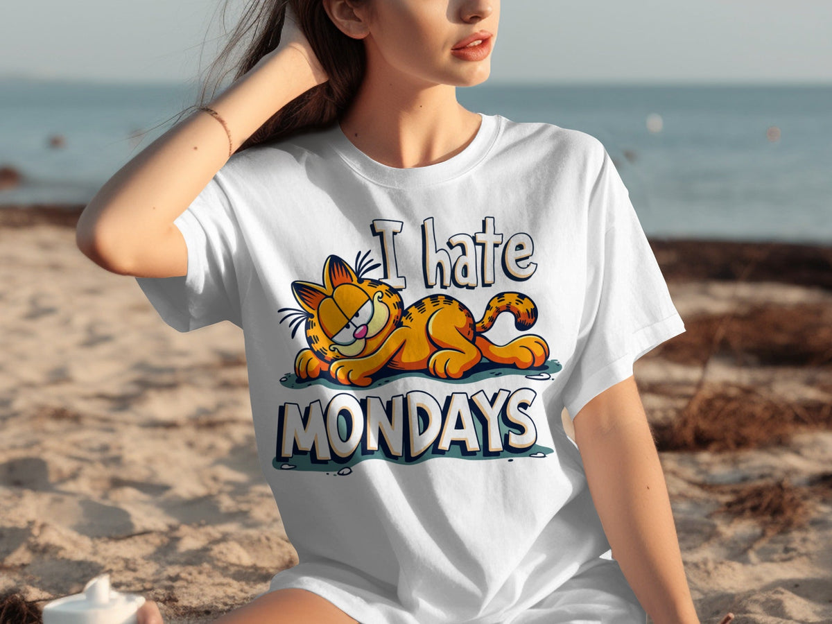 I Hate Mondays Garfield Graphic Novelty Style T-Shirts