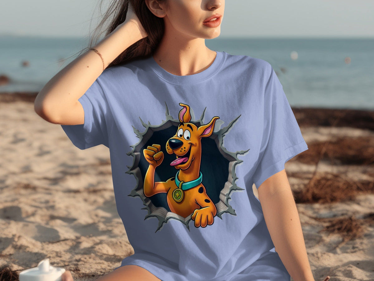 Scooby-Doo Cartoon Funny Dog Character Ripping T-Shirts