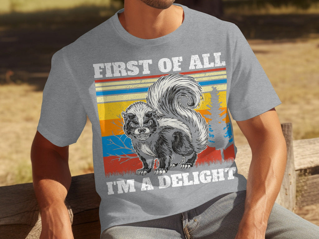 First of All Im A Delight Angry Skunk Vintage Style T-Shirts product image 15
